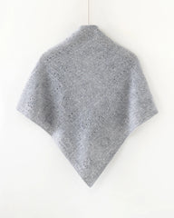 100%カシミヤ ポインテール編み トライアングルニットショール