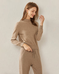 レディース カシミヤ モックネック セーター