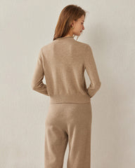 レディース カシミヤ モックネック セーター