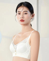 100%シルクレースブラ