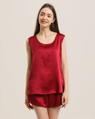 シルクノースリーブ二点セットパジャマ