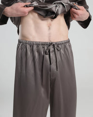 22匁パイピングシルクパジャマセット(メンズ用)