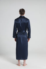 22匁シルクローブ付きメンズパジャマ