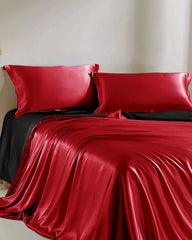 ダブルカラー シルク寝具セット 4点セット