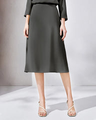 30匁 シルク ミディスカート