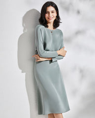 30匁 シルク ミディスカート