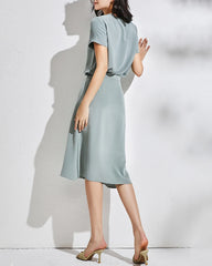 30匁 シルク ミディスカート