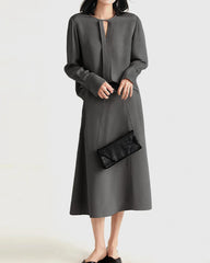 30モミシルクブラウス(スリット入り)