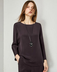 30匁シルク ゆったりブラウス