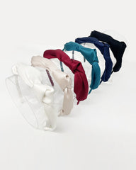 シルク製ボウノットヘアバンド