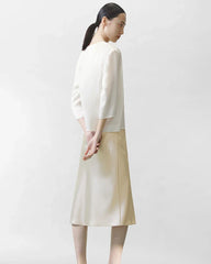 レディースベーシックシルクカーディガン