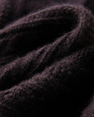 ケーブル編みハーフジップカシミヤセーター