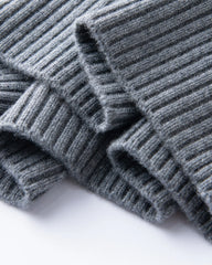 ケーブル編みハーフジップカシミヤセーター