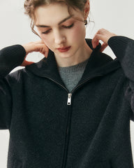 カシミヤウールジップカーディガンセット(レディース)