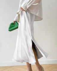 22モミ シルクミディスカート