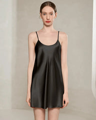 洗えるシルク レディース ショートナイトガウン