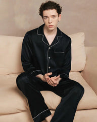 男性用 洗えるシルクパジャマセット