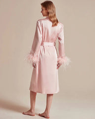 羽根袖付き洗えるシルクローブ