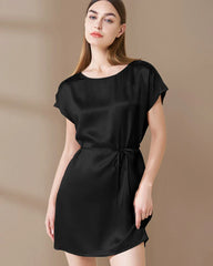 洗えるシルク&レース パジャマドレス