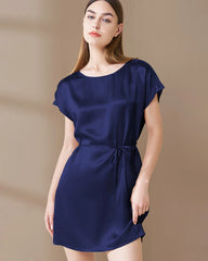 洗えるシルク&レース パジャマドレス