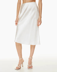 エレガント 膝丈 シルクスカート