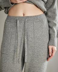 Loose Casual Cashmere Pants, Grey