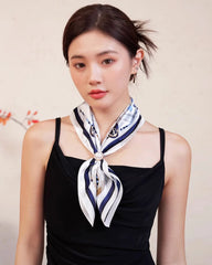 ナチカル柄シルクスカーフ