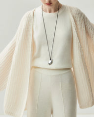 オーバーサイズ シルクカシミヤ カーディガン