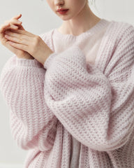 オーバーサイズ シルクカシミヤ カーディガン