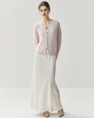 シルクカシミヤ カーディガン(金属ボタン付き)