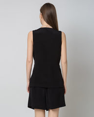 レディース シルク ノースリーブトップス