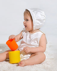 ノースリーブ ベビーシルクロンパース