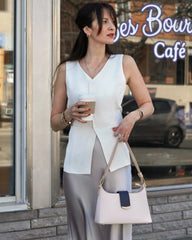 レディース シルク ノースリーブトップス