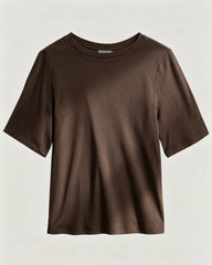ウォッシャブルシルク ジャージー クルーネックTシャツ