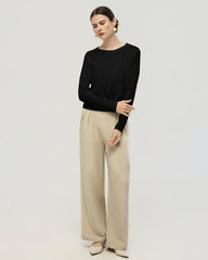 洗えるシルクジャージー ロングスリーブTシャツ