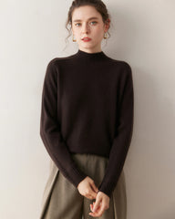 レディース ケーブルトリム ラグラン カシミヤセーター