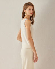 女性用カシミヤタンクトップ