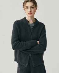 レディース カシミヤウール カーディガン&ショートセット