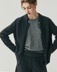 レディース カシミヤウール カーディガン&ショートセット