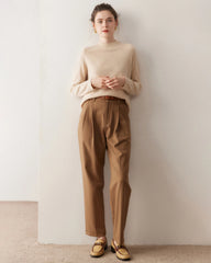 レディース ハーフモックネック カシミヤセーター