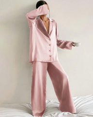 リラックス オーバーサイズ シルク パジャマ