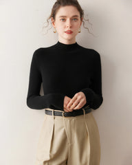 レディーススリムフィットカシミヤベースレイヤー