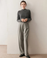 レディーススリムフィットカシミヤベースレイヤー