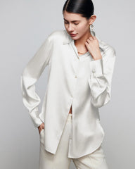 30匁 レディース ゆったりシルクシャツ