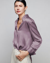 30匁 レディース ゆったりシルクシャツ