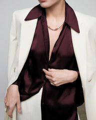 30匁 レディース ゆったりシルクシャツ