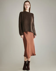 オーバーサイズ クルーネック カシミヤ セーター