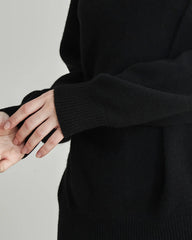 レディースオーバーサイズ タートルネック カシミヤセーター