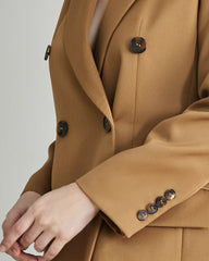 レディース ウール ダブルブレスト ブレザー