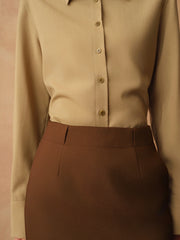 女性用ロングウールペンシルスカート